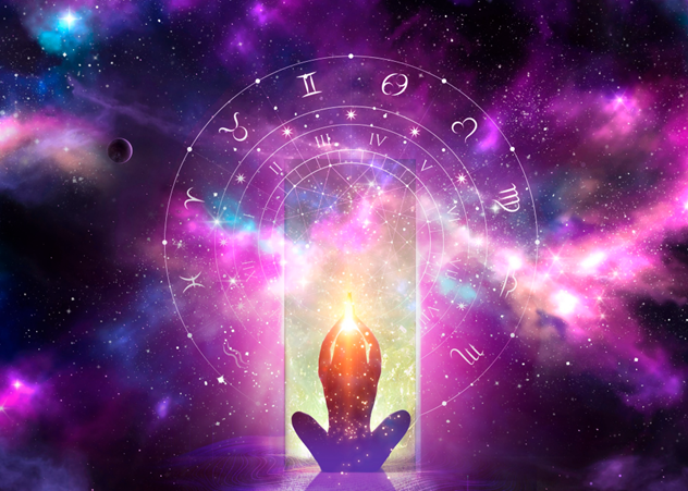 People fascinated by astrology studying birth charts and celestial patterns
